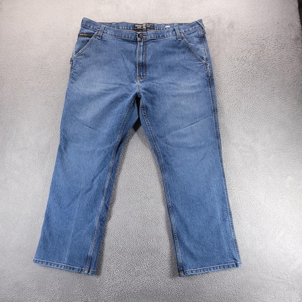 Ariat Rebar M4 Jeans Mens 42x30 Blue Relaxed Bootcut Construction Workwear